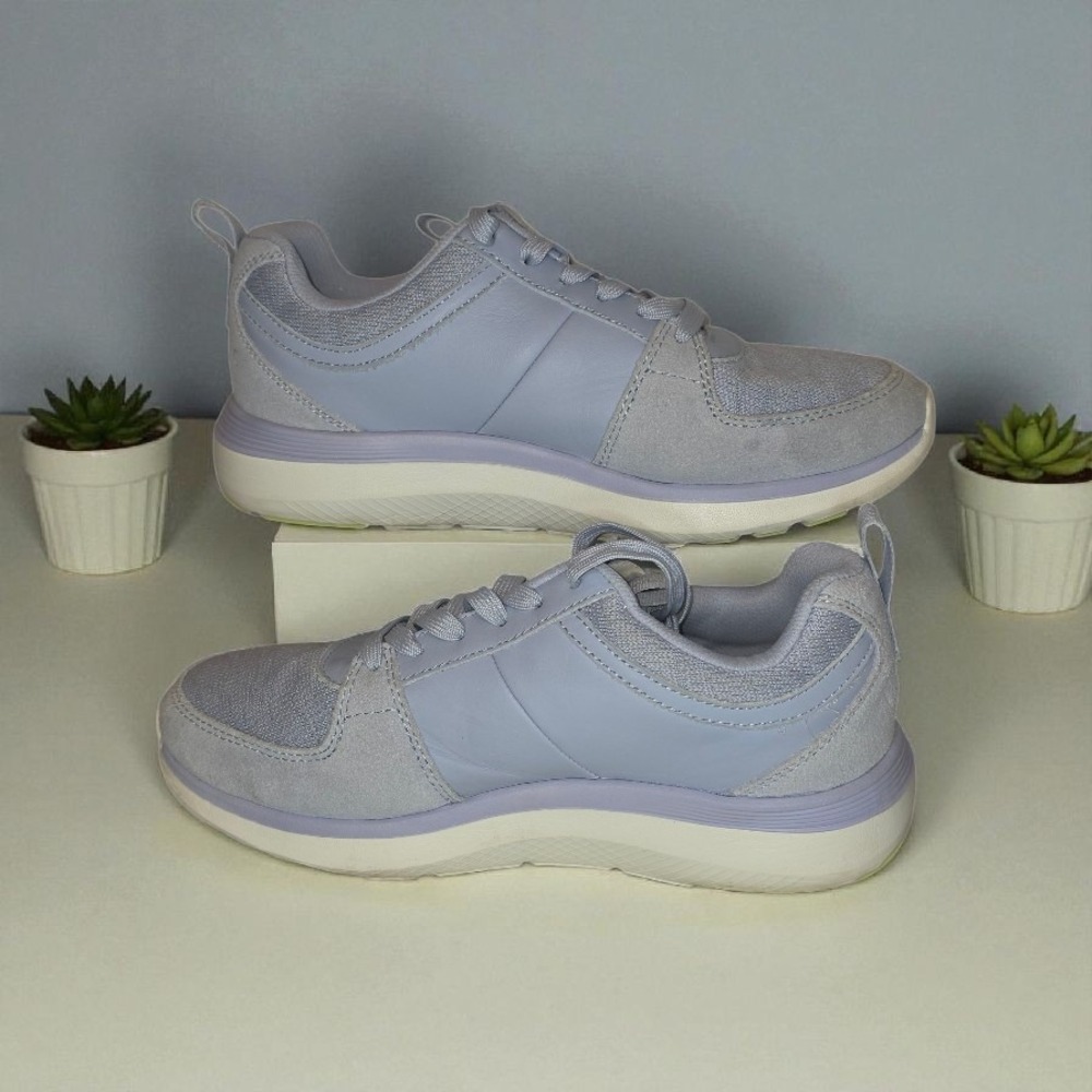 Vionic Athena Women's 8.5 Wide Sneakers Light Purple Leather Mesh Zip Orthotic